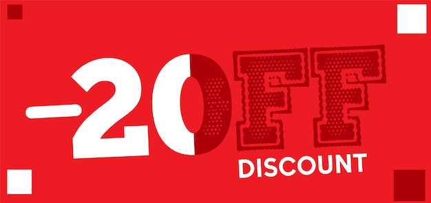 Descuento En oferta Tarifas especiales 20 de descuento