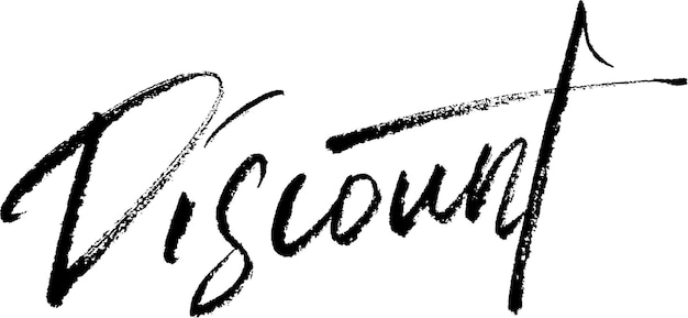 Descuento Pincel caligrafía letras texto escrito a mano