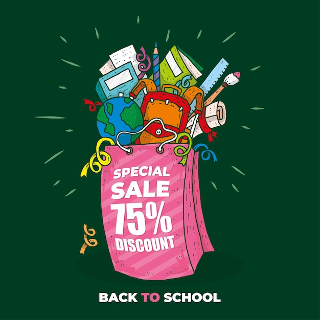 Descuento de venta especial de regreso a la escuela