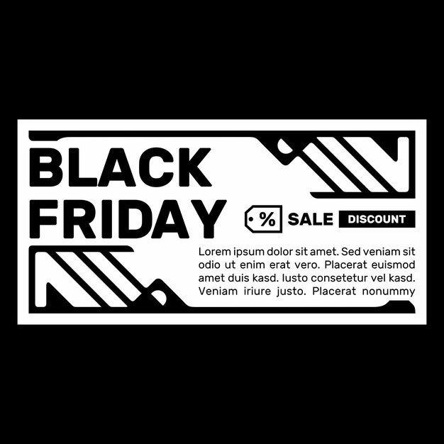 Descuento de venta de viernes negro editable por vector