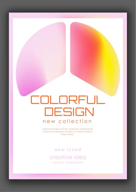 Desdibujado colorido Una plantilla de portada con un gradiente La idea de un catálogo de folletos o folletos de banner Una plantilla para el diseño creativo