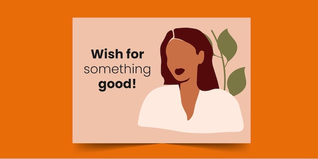Desea algo bueno, tarjeta de felicitación para mujeres africanas