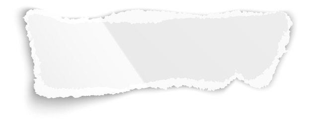 Desecho de papel rasgado Nota blanca realista rasgada