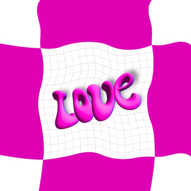 Desembalaje del concepto de amor ilustración de estilo basada en 3D