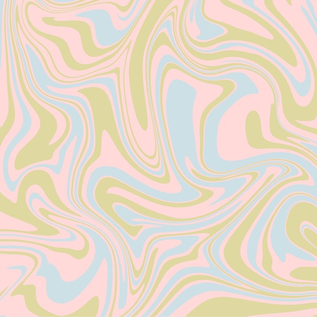 Desenado a mano colorido estilo retro groovy fondo psicodélico