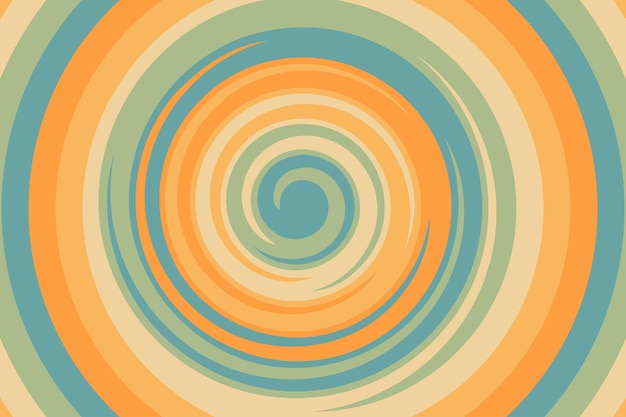Desenado a mano colorido estilo retro groovy fondo psicodélico