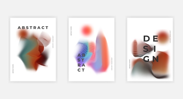 Desenfoque de degradado abstracto Establecer tono de tierra Póster