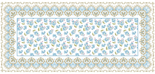 Deseño de patrones textiles de Dupatta