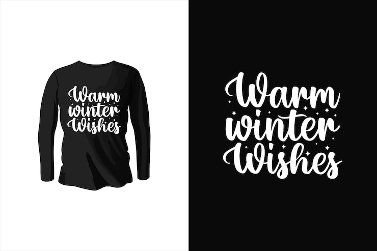 Deseos cálidos de invierno Diseño de camiseta de invierno Diseño de camiseta de invierno