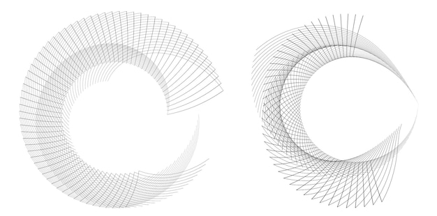 Design Element Wave Lines Guilloche curve line Background circle for Pattern branding Frame border certificates diplomas technologyphysics protective document layers Simbol object