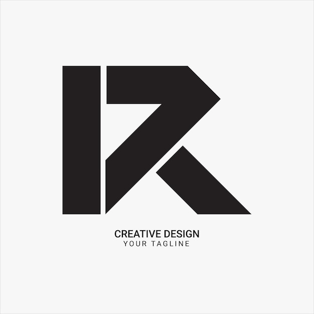Design de logotipo único de la marca moderna con el monograma inicial de Creative DR o RD o 7R o R7 o DR7 o RD7