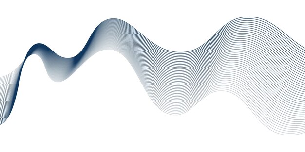 Designo de fondo de líneas onduladas abstractas Ilustración vectorial