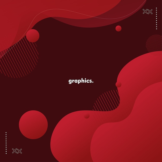 Designo de fondo rojo oscuro de onda geométrica mínima abstracta de forma simple en 3D