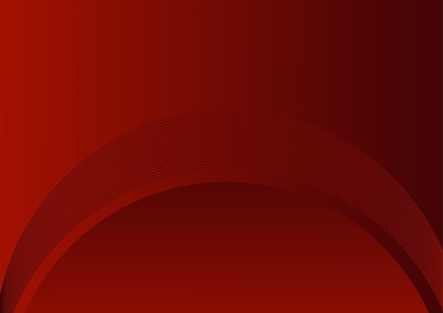 Designo de vector de línea de onda de color rojo