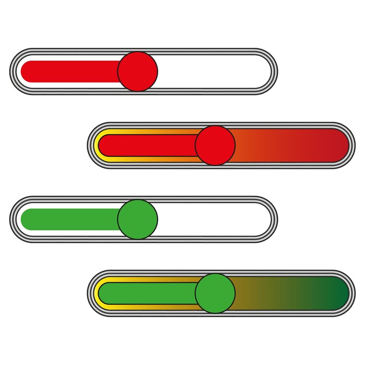 Vector deslizadores de líneas verdes rojas fondo de ecualizador colorido ilustración vectorial de alta velocidad
