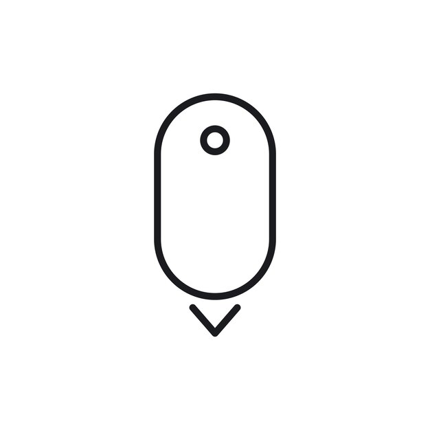 Deslizar hacia abajo el icono del ratón de la computadora aislado en fondo blanco