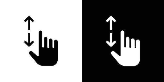Deslizar hacia arriba y hacia abajo el vector de configuración del logotipo