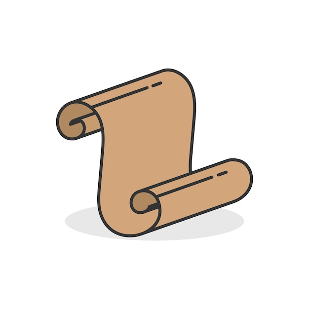 Deslizar el icono de papel antiguo estilo plano aislado