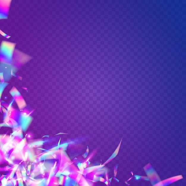 Deslumbramiento de neón. Diseño de metal. Fiesta Art. Efecto láser púrpura. Brillante