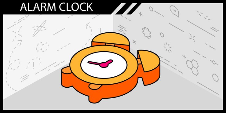 Vector despertador icono de diseño isométrico vector web ilustración 3d colorido concepto