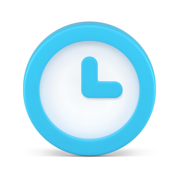 Despertador temporizador cuenta regresiva acuerdo fecha límite reloj medición insignia 3d icono realista vector