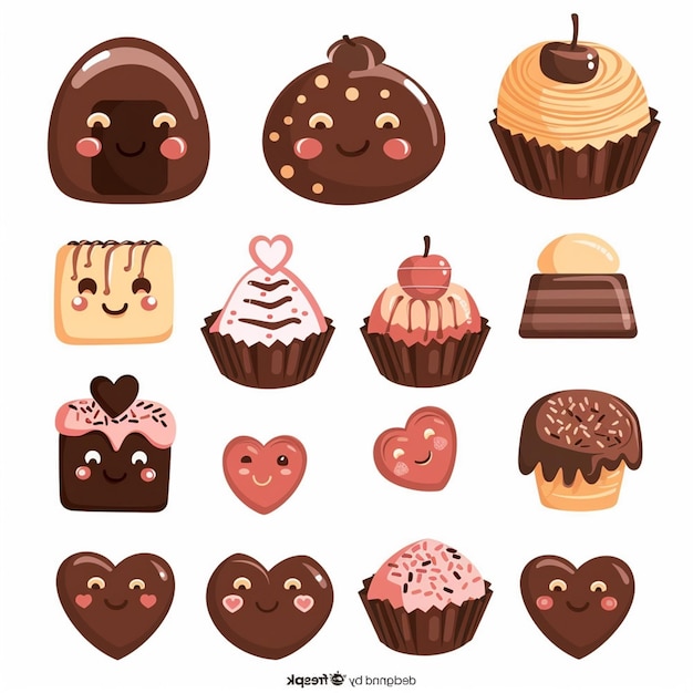 dessert de comida cacao chocolate marrón dulce diseño aislado ilustración leche vector oscuro d