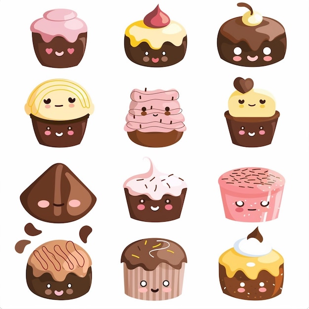 dessert de comida cacao chocolate marrón dulce diseño aislado ilustración leche vector oscuro d