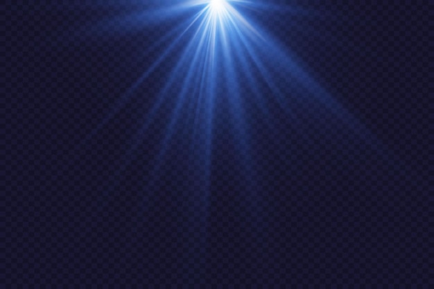 El destello azul de las estrellas y el resplandor de los rayos luminosos