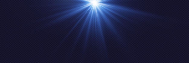 El destello azul de las estrellas y el resplandor de los rayos luminosos