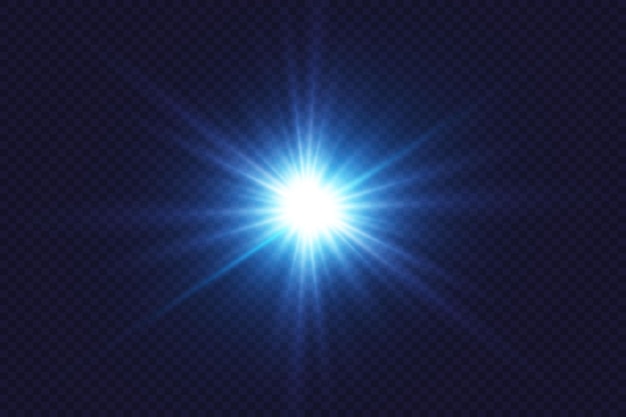 El destello azul de las estrellas y el resplandor de los rayos luminosos