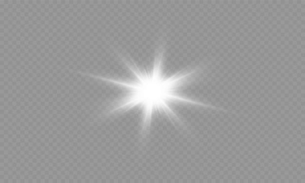Vector destello deslumbrante estrella brillante polvo mágico vector brillante sol brillante