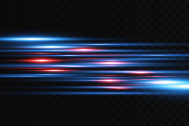 Destello horizontal Rayos horizontales de luz láser