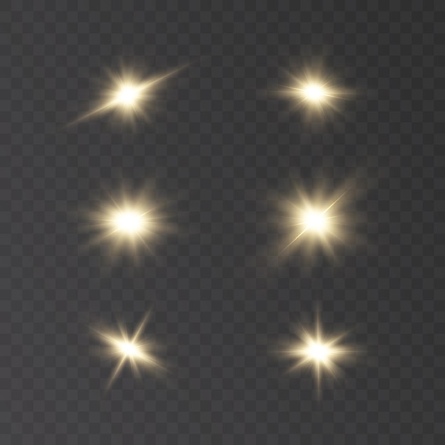 Destello de luz, una estrella sobre un fondo transparente. Sol, verano. luz solar png.