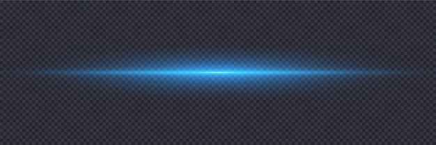 Un destello de luz con un resplandor de una línea horizontal