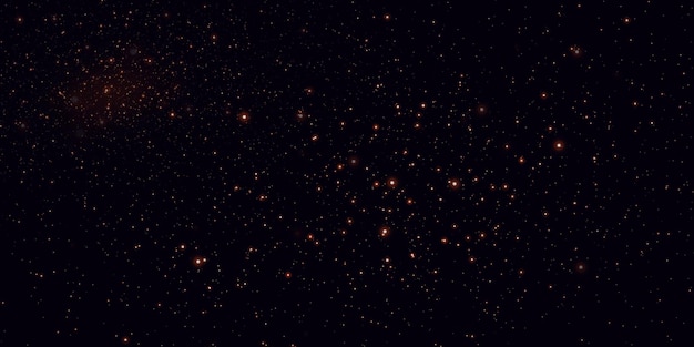 El destello mágico de las partículas de oro el destello de la luz de las estrellas