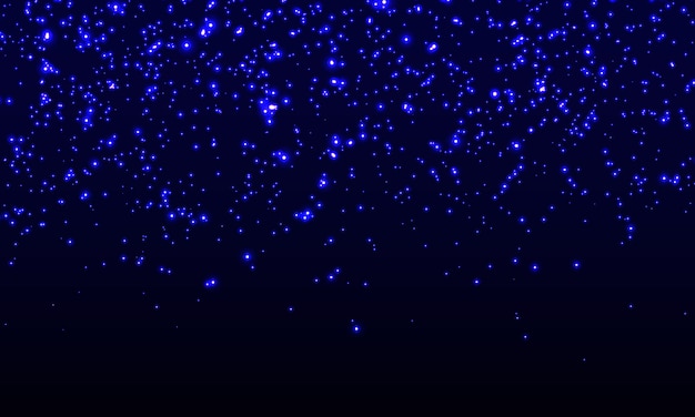 Destellos brillantes. Caída de partículas abstractas.