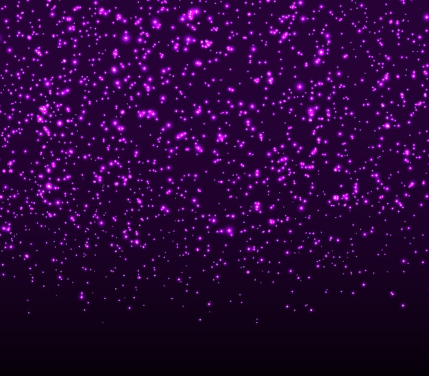 Destellos brillantes. Caída de partículas abstractas.