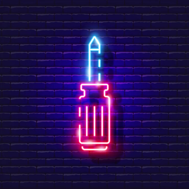 Vector destornillador indicador de voltaje icono de neón ilustración vectorial para el diseño herramienta de reparación signo brillante concepto de herramientas de construcción