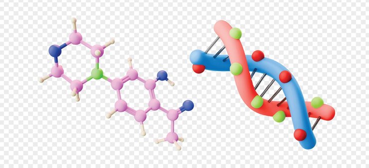 Vector detallado icono de biotecnología 3d que muestra el clip