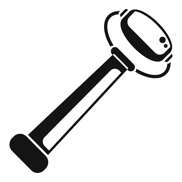 Detector de metales en busca de tesoros icono estilo simple