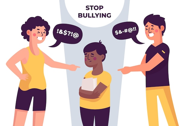 Vector detener el concepto de bullying