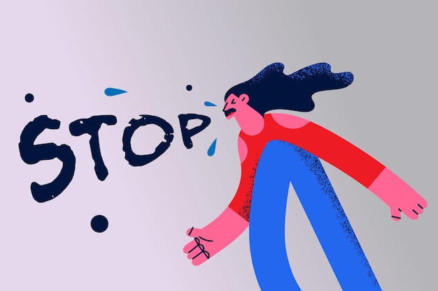 Detener el concepto de conflicto y emociones