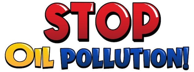 Detener el diseño del logotipo de la fuente de contaminación por petróleo