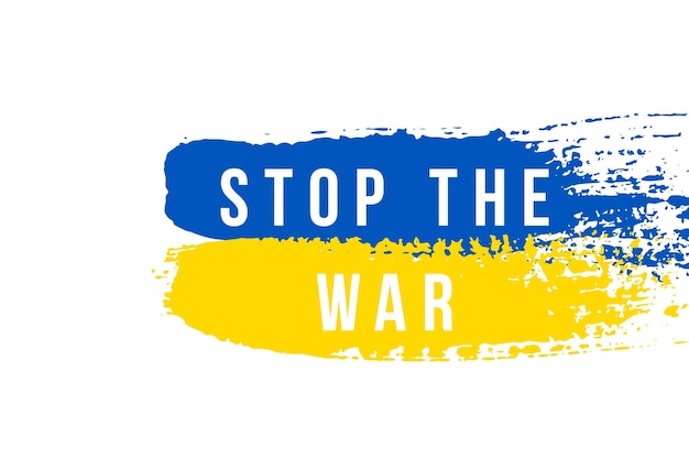 Vector detener la guerra en ucrania ucrania guerra cartel vector ilustración