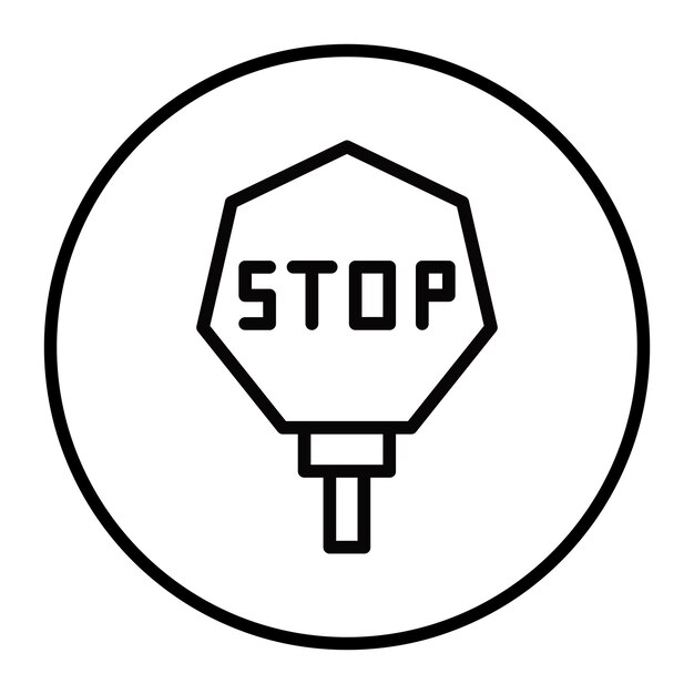 Detener los íconos del vector de la señal