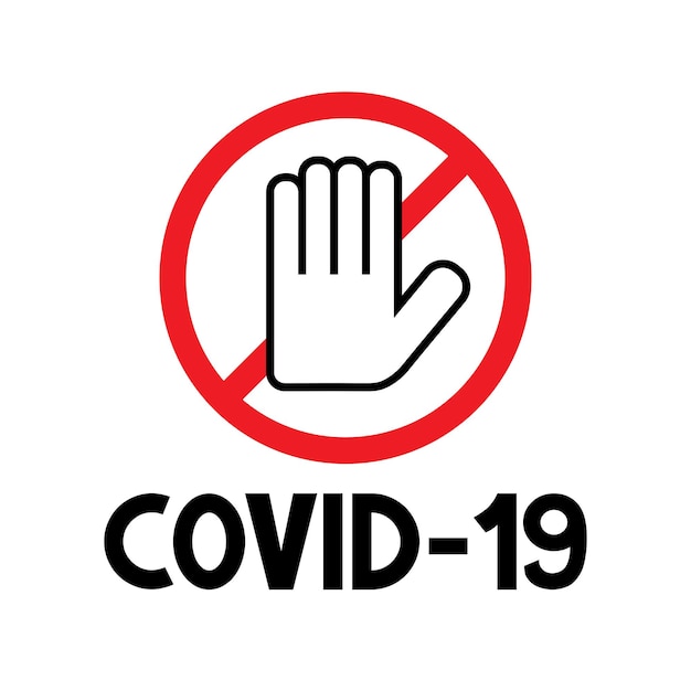 Detener la ilustración de Covid19