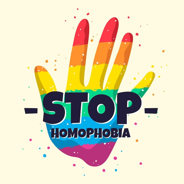 Detener la ilustración de la homofobia