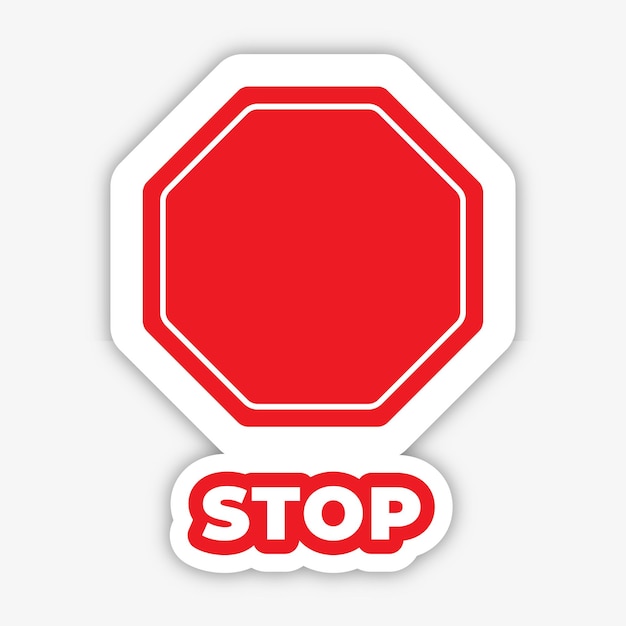 detener la señal de tráfico editable vector moderno icono y diseño de efecto de texto