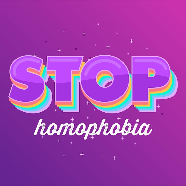 Detener la tarjeta de homofobia orgullo lgbt