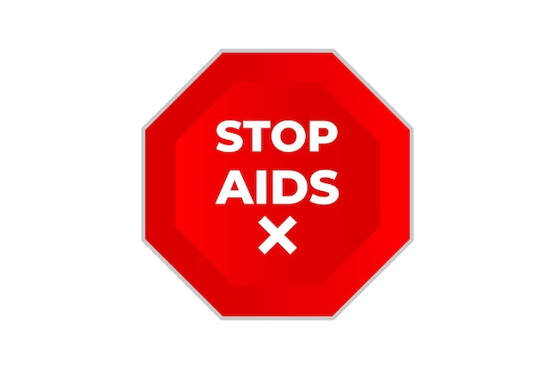 Detener el vector de sida para ilustración